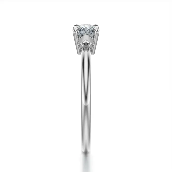 Złoty pierścionek 585 z diamentem białe złoto SBPZ_028